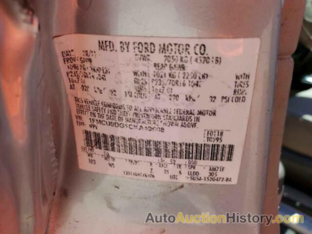 FORD ESCAPE XLT, 1FMCU0DG1CKA49608