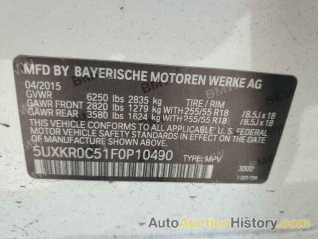 BMW X5 XDRIVE35I, 5UXKR0C51F0P10490