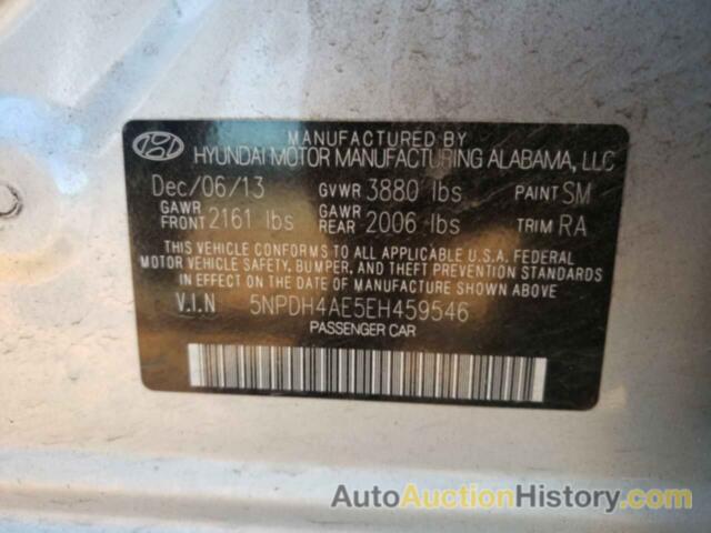 HYUNDAI ELANTRA SE, 5NPDH4AE5EH459546