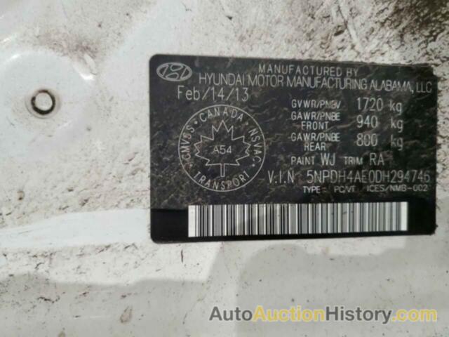 HYUNDAI ELANTRA GLS, 5NPDH4AE0DH294746