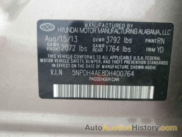 HYUNDAI ELANTRA GLS, 5NPDH4AE8DH400764