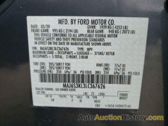 FORD ECOSPORT TITANIUM, MAJ6S3KL3LC367626