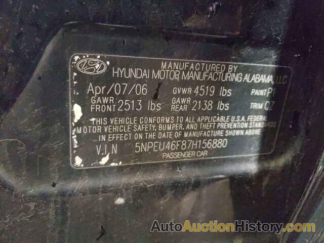 HYUNDAI SONATA SE, 5NPEU46F87H156880