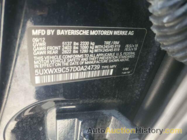 BMW X3 XDRIVE28I, 5UXWX9C57D0A24739