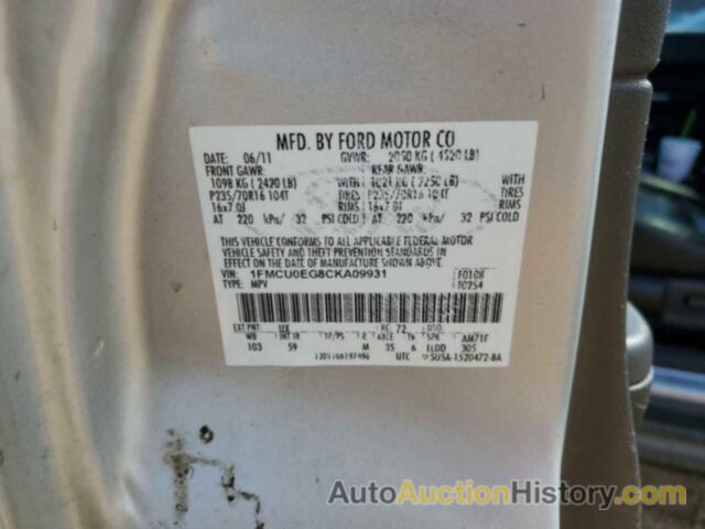 FORD ESCAPE LIMITED, 1FMCU0EG8CKA09931