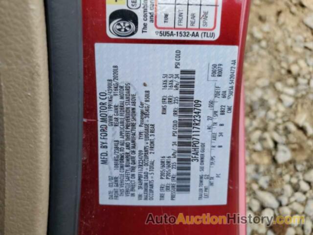 FORD FUSION SE, 3FAHP07117R234709