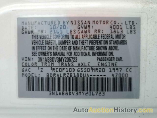 NISSAN SENTRA SR, 3N1AB8DV3MY206723