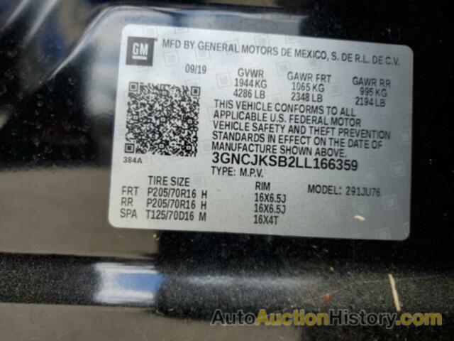 CHEVROLET TRAX LS, 3GNCJKSB2LL166359