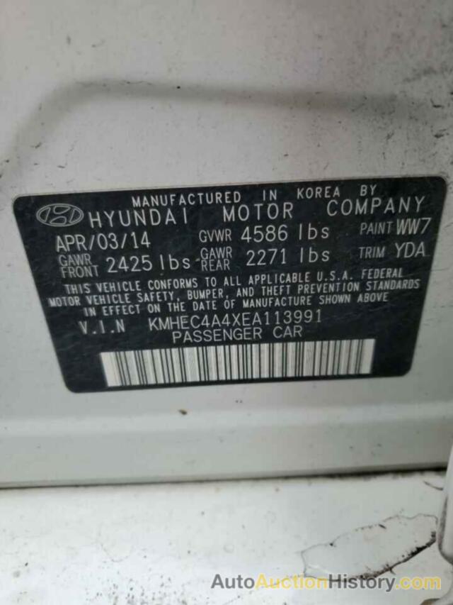 HYUNDAI SONATA HYBRID, KMHEC4A4XEA113991