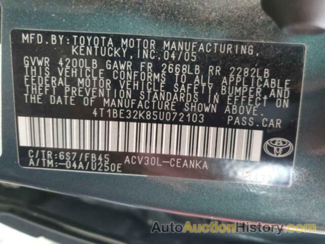 TOYOTA CAMRY LE, 4T1BE32K85U072103