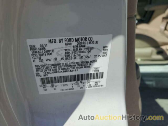 FORD ESCAPE LIMITED, 1FMCU0EGXBKC42191