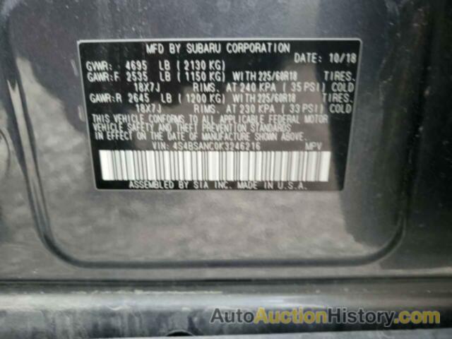 SUBARU OUTBACK 2.5I LIMITED, 4S4BSANC0K3246216