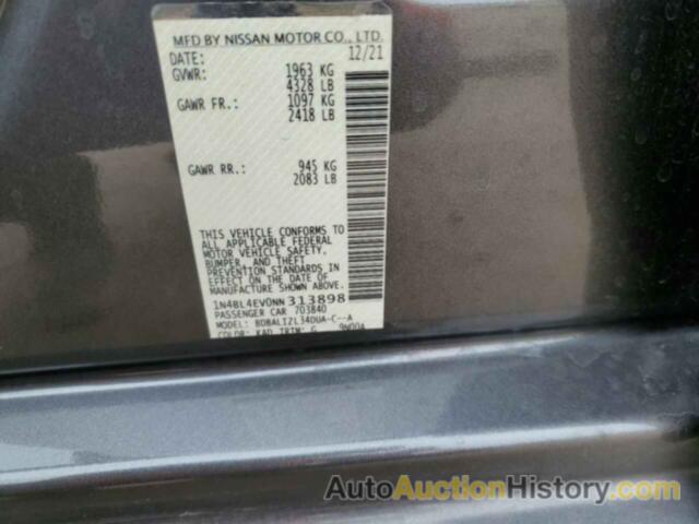 NISSAN ALTIMA SL, 1N4BL4EV0NN313898