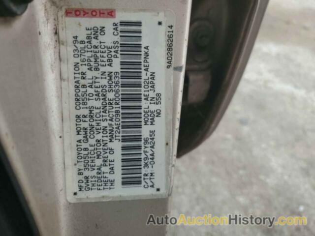 TOYOTA COROLLA LE, JT2AE09B1R0063639