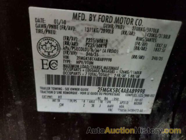 FORD FLEX SE, 2FMGK5BC4ABA89998