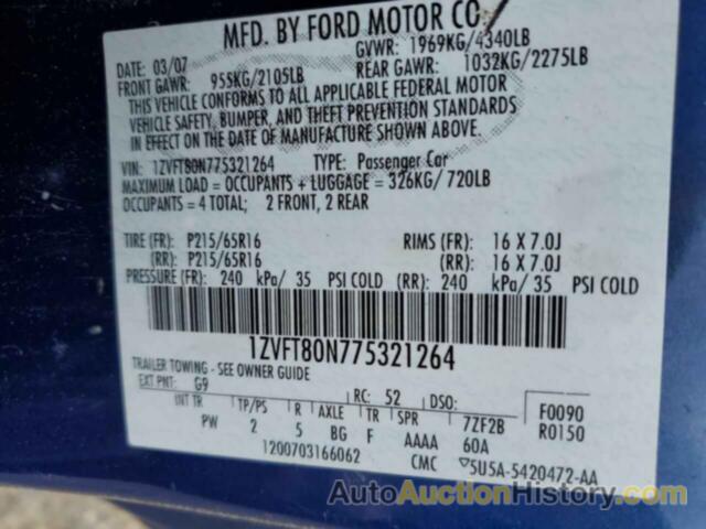 FORD ALL Models, 1ZVFT80N775321264