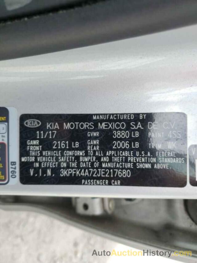 KIA FORTE LX, 3KPFK4A72JE217680