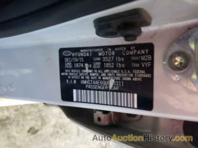 HYUNDAI ACCENT SE, KMHCT4AE6GU083311