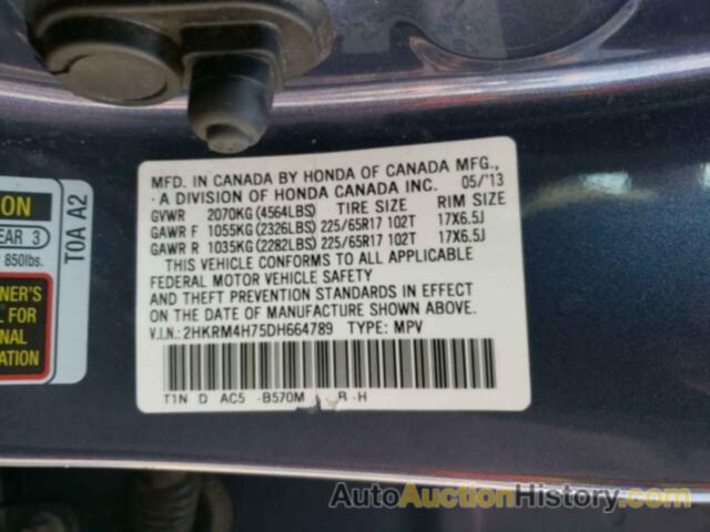 HONDA CRV EXL, 2HKRM4H75DH664789