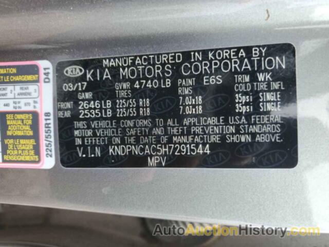 KIA SPORTAGE EX, KNDPNCAC5H7291544