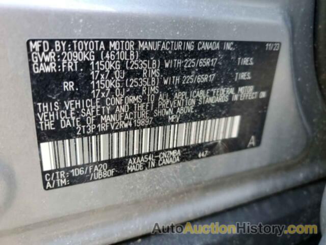 TOYOTA RAV4 XLE, 2T3P1RFV2RW419897