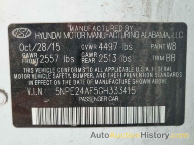 HYUNDAI SONATA SE, 5NPE24AF5GH333415