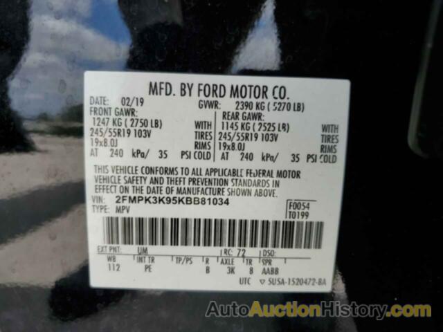 FORD EDGE TITANIUM, 2FMPK3K95KBB81034