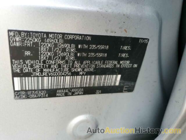 TOYOTA RAV4 LIMITED, JTMDJREV6GD004256