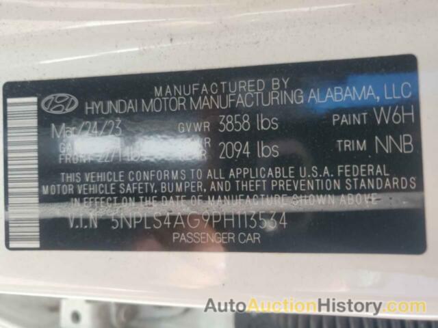 HYUNDAI ELANTRA SEL, 5NPLS4AG9PH113534