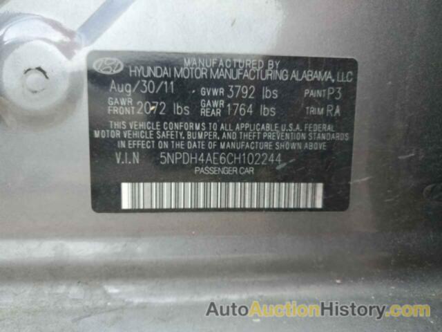 HYUNDAI ELANTRA GLS, 5NPDH4AE6CH102244