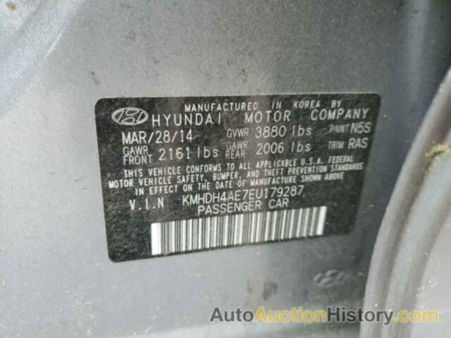 HYUNDAI ELANTRA SE, KMHDH4AE7EU179287