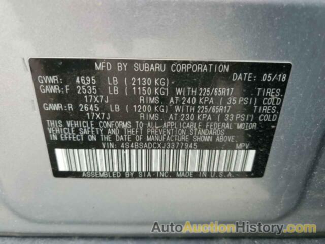 SUBARU OUTBACK 2.5I PREMIUM, 4S4BSADCXJ3377945