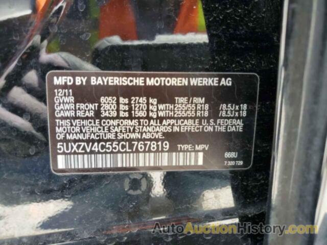 BMW X5 XDRIVE35I, 5UXZV4C55CL767819