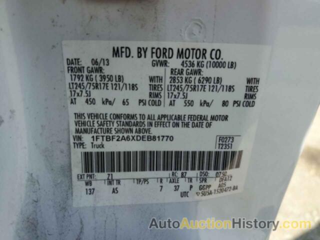 FORD F250 SUPER DUTY, 1FTBF2A6XDEB81770