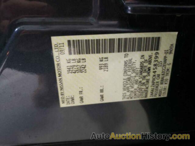 NISSAN ALTIMA BASE, 1N4AL2APXCN458399