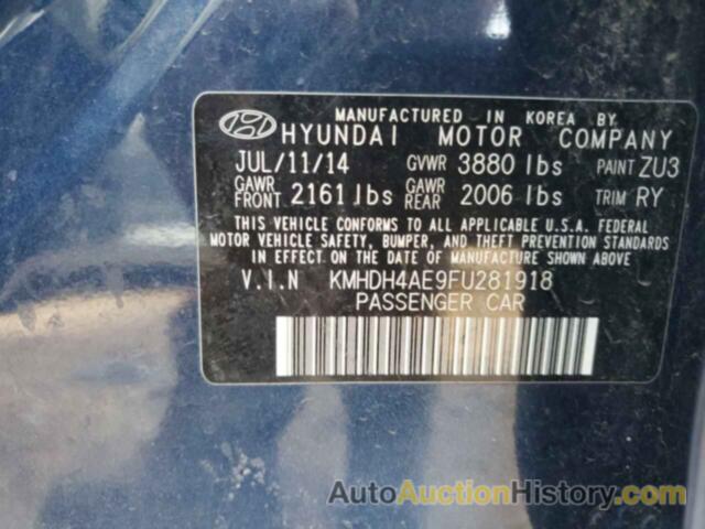 HYUNDAI ELANTRA SE, KMHDH4AE9FU281918