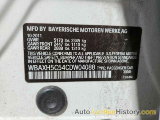 BMW 5 SERIES XI, WBAXH5C54CDW04088