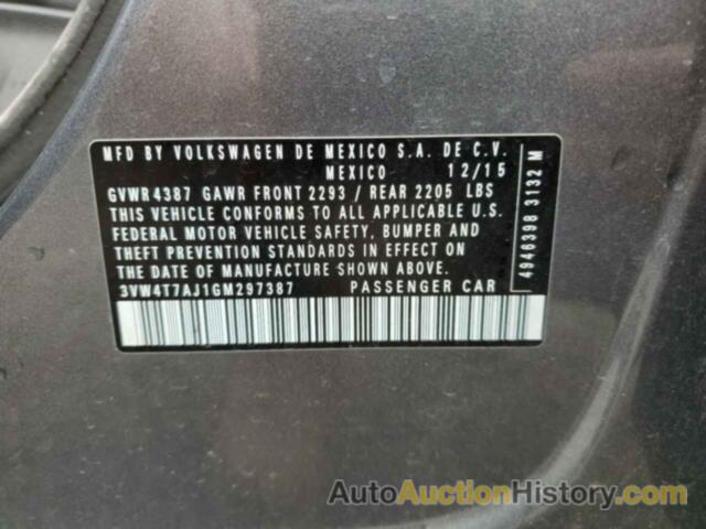 VOLKSWAGEN JETTA GLI, 3VW4T7AJ1GM297387