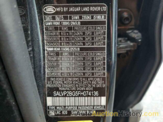 LAND ROVER RANGEROVER PURE PLUS, SALVP2BG5FH074136