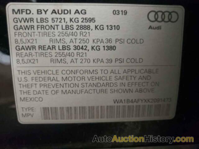 AUDI SQ5 PREMIUM PLUS, WA1B4AFYXK2091473