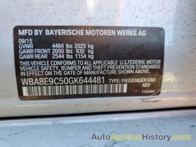 BMW 3 SERIES I SULEV, WBA8E9C50GK644481