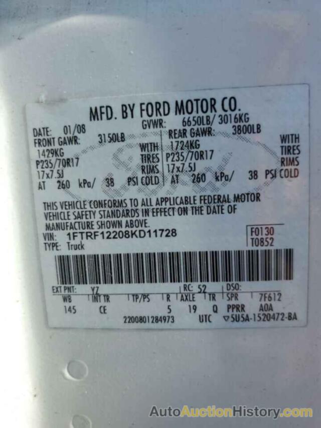 FORD All Models, 1FTRF12208KD11728