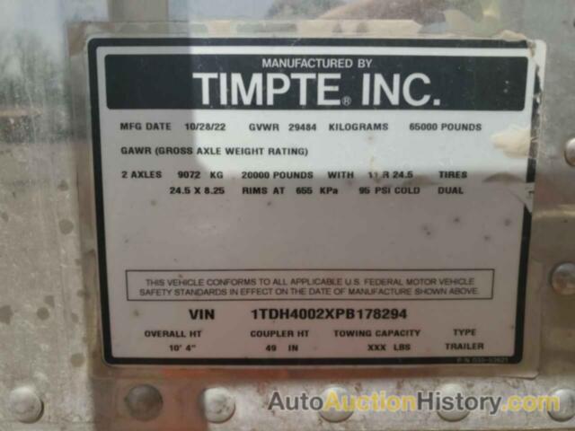 TIMP TRAILER, 1TDH4002XPB178294