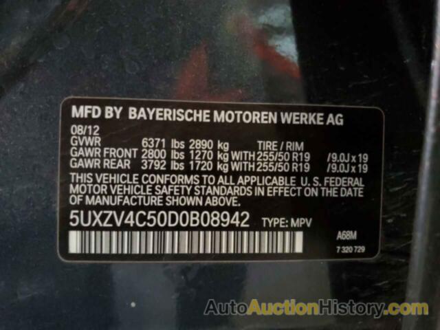 BMW X5 XDRIVE35I, 5UXZV4C50D0B08942