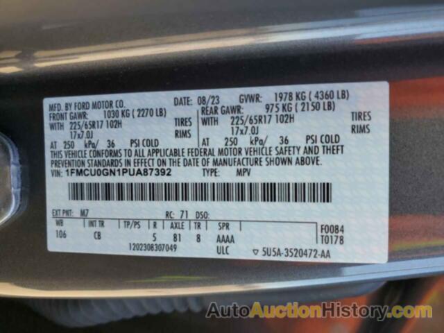 FORD ESCAPE ACT ACTIVE, 1FMCU0GN1PUA87392