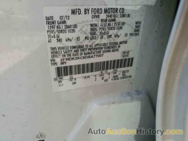 FORD EDGE LIMITED, 2FMDK3KC6DBA77007