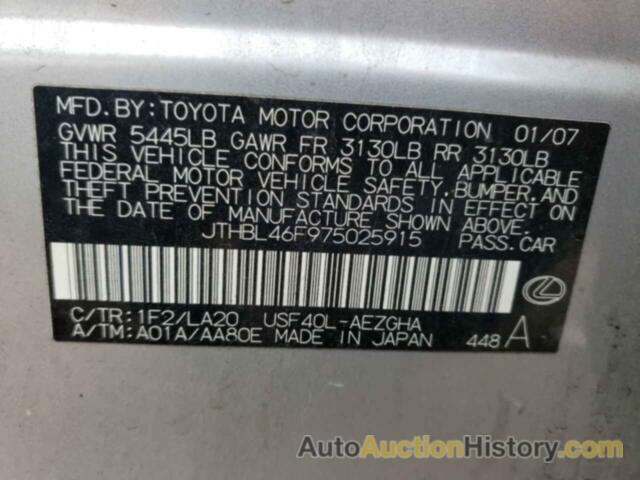 LEXUS LS460 460, JTHBL46F975025915