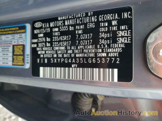 KIA SORENTO L, 5XYPG4A35LG653772