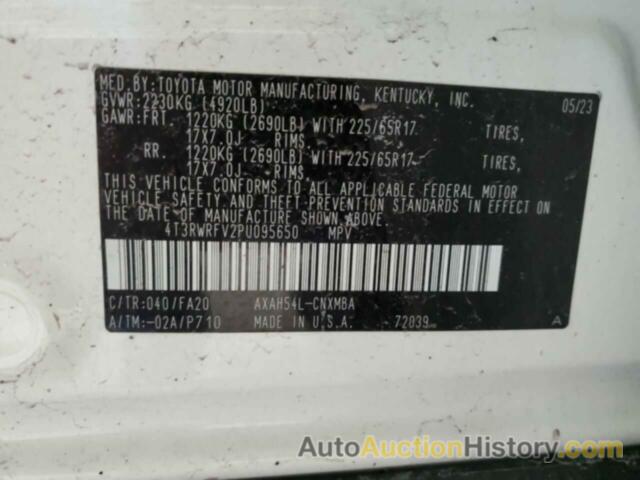 TOYOTA RAV4 XLE, 4T3RWRFV2PU095650