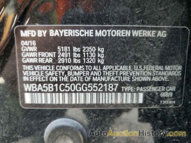 BMW 5 SERIES I, WBA5B1C50GG552187